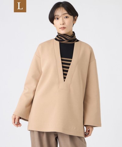 【L】【ウォッシャブル】ライトダンボールスキッパープルオーバー