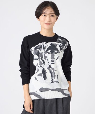 【カタログ掲載】【ウォッシャブル】ウルフインターシャニットプルオーバー