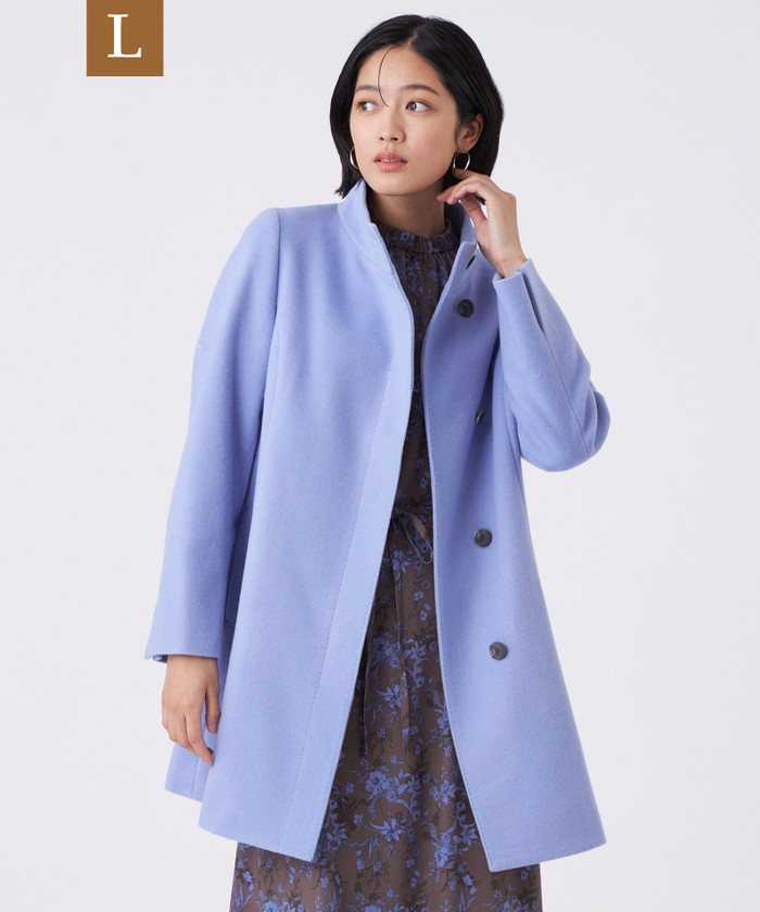 L】カシミヤ混メルトンウールコート(508606574)｜阪急百貨店公式