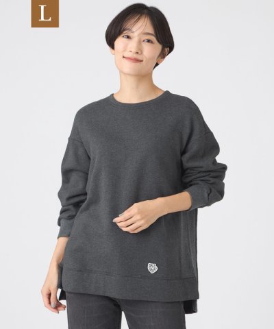 【L】【カタログ掲載】【ウォッシャブル】タイガーパッチ裏起毛スウェット