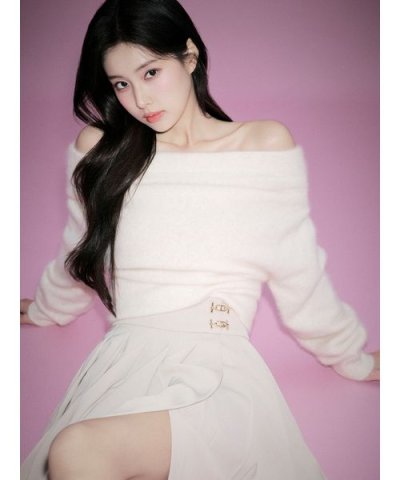 【HIGH QUALITY】フォックスカシミヤオフショルプルオーバー