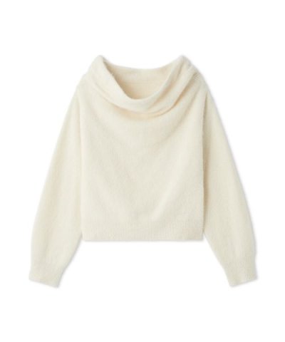 【HIGH QUALITY】フォックスカシミヤオフショルプルオーバー