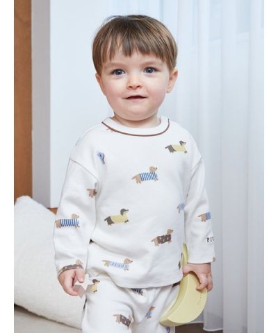 【BABY】ダックスフンド柄ロンＴ