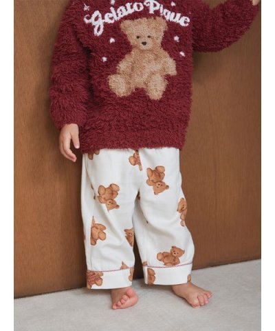 【HOLIDAY】【BABY】ベア柄ネルロングパンツ