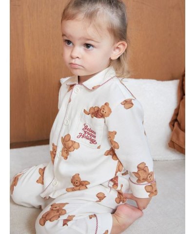 【HOLIDAY】【BABY】ベア柄ネルシャツ