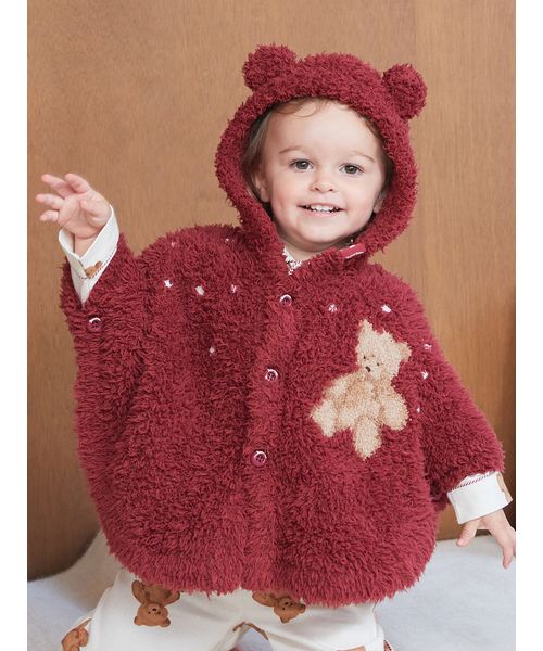 HOLIDAY】【BABY】ジェラートスノーベアジャガードポンチョ(508614836