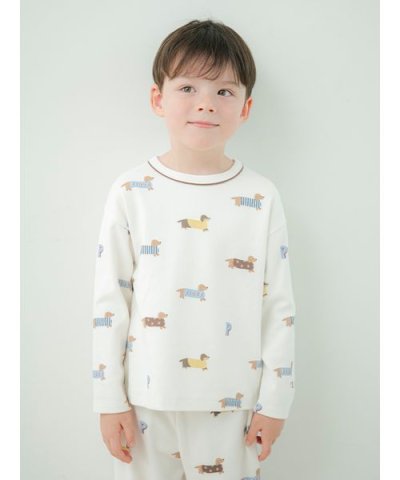 【KIDS】ダックスフンド柄ロンＴ