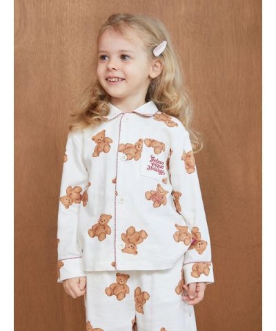 【HOLIDAY】【KIDS】ベア柄ネルシャツ