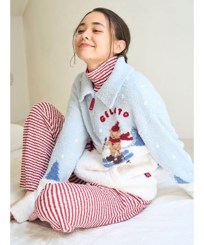 【HOLIDAY】ボーダーふくれジャガードロングパンツ