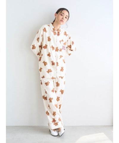 【HOLIDAY】ベア柄ネルロングパンツ