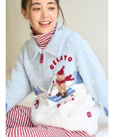 【HOLIDAY】スキーベアジャガードカーディガン