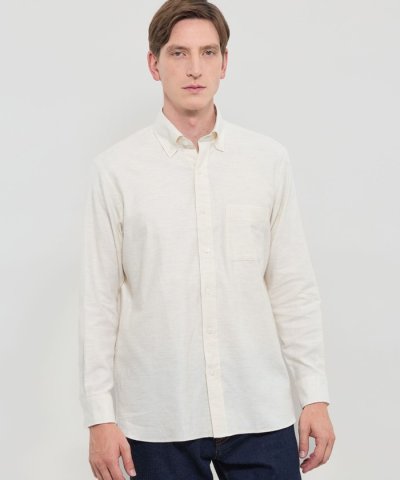 【WEB・一部店舗限定】メランジフランネル釦ダウンシャツ
