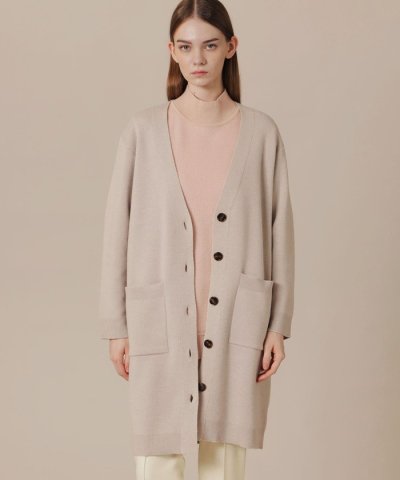 【予約販売】ウールスムースニットカーディガン