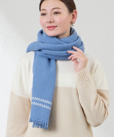 バスケット織りマフラー