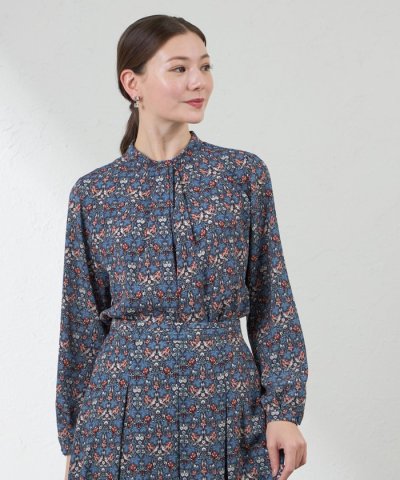 【LIBERTY】Vine Thief バックサテンジョーゼットブラウス