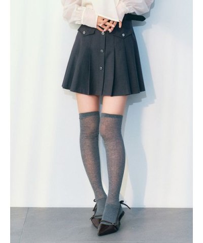 ベルト付きプリーツスカショーパン