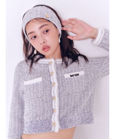 【LILY BROWN×MARY QUANT】デイジー釦ツイードニットジャケット