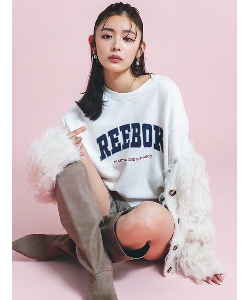 FRAYI. D 【Reebok× FRAY I. D】ボリュームスリーブスウェットプルオーバー WHT F FRAYI. D 【Reebok× FRAY I. D】ボリュームスリーブスウェットプルオーバー WHT F