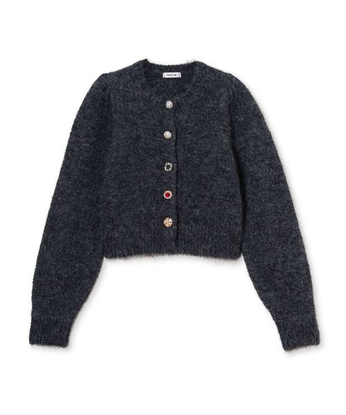 FLAY ID　クルーネックビジューカーディガン Amazon | クルーネックビジューカーディガン FWNT251133IVRF