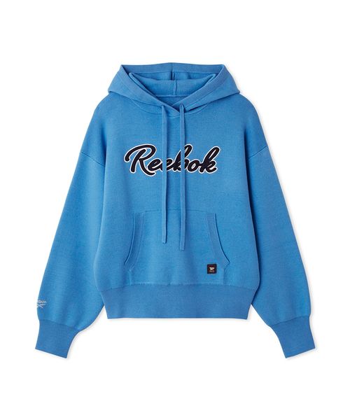 FRAYI. D 【Reebok× FRAY I. D】サテンロゴニットフーディー BLU F FRAYI. D 【Reebok× FRAY I. D】サテンロゴニットフーディー BLU F