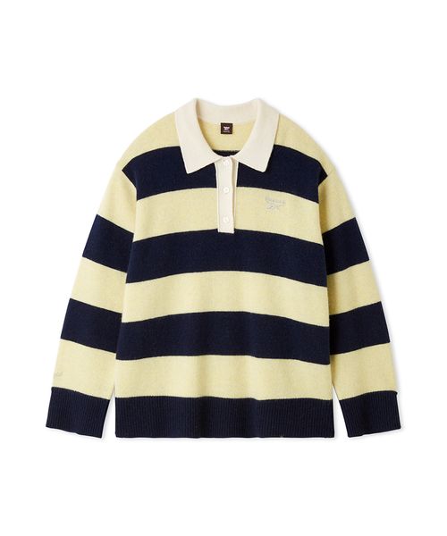 FRAYI. D 【Reebok× FRAY I. D】ラガーカラーポロニットプルオーバー YEL F FRAYI. D 【Reebok× FRAY I. D】ラガーカラーポロニットプルオーバー YEL F