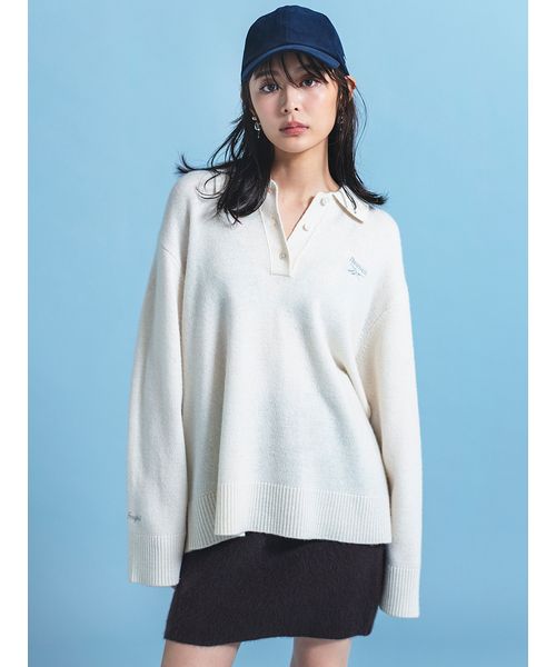 FRAYI. D 【Reebok× FRAY I. D】ラガーカラーポロニットプルオーバー OWHT F FRAYI. D 【Reebok× FRAY I. D】ラガーカラーポロニットプルオーバー OWHT F