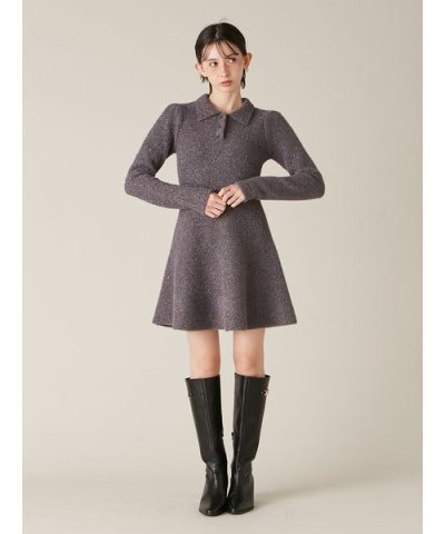 ラメニットワンピース