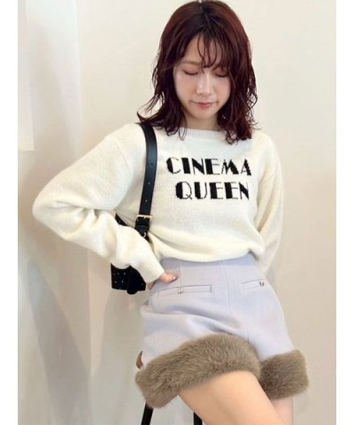 CINEMA QUEEN"ニットトップス