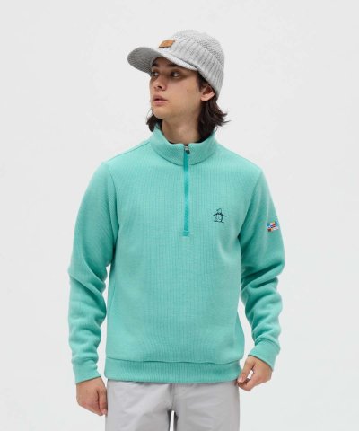 マンシングウェア Munsingwear 吸湿発熱スタンドカラーハーフジップカッ