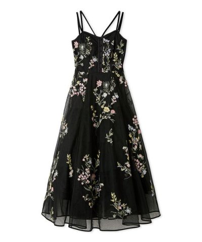 エンブロイダリーチュールドレス