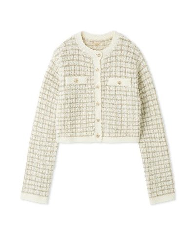 ツイードニットカーディガン