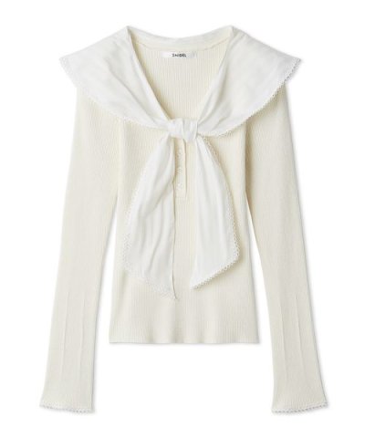 Sustainableスカーフブラウスドッキングプルオーバー