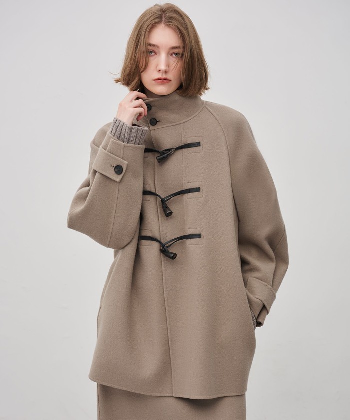 UNCRAVE メルトンリバー ミドルダッフルコート トープ 0 UNCRAVE メルトンリバー ミドルダッフルコート トープ 0