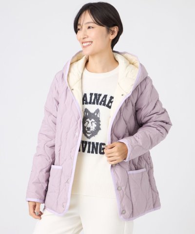 【カタログ掲載】【ウォッシャブル】フーデッドキルティングダウンジャケット