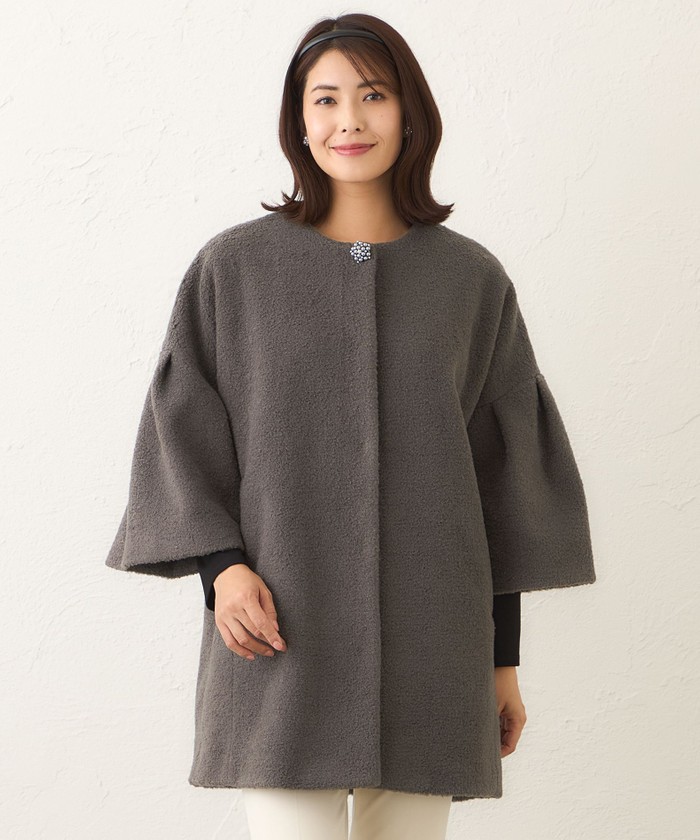 本日限定値下げ！出品時より1000円OFF⭐︎ビアズリー圧縮ウールコート　グレー グレー系｜その他｜TO BE CHIC(トゥー ビー シック)｜阪急百貨店公式