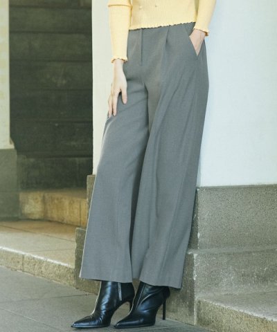 ウォームジョーゼット ワイドパンツ