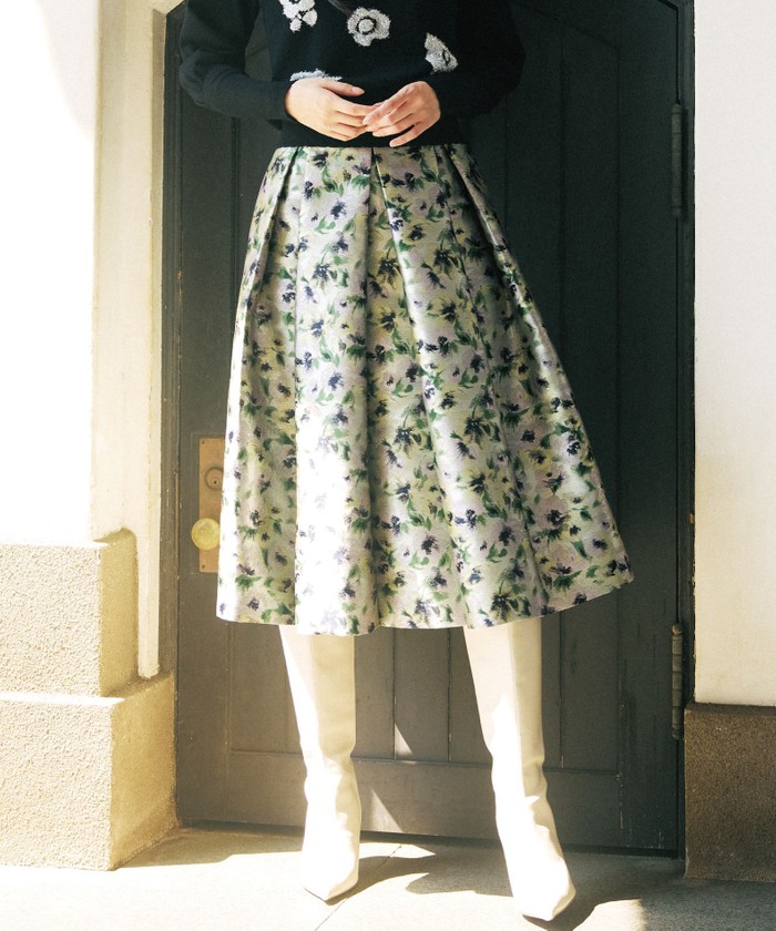 トゥー ビー シック TO BE CHIC ライトグログラン タックスカート