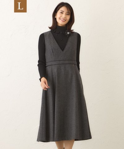 【L】ホームスパン ジャンパースカート