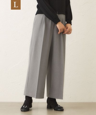 【L】ウォームジョーゼット ワイドパンツ