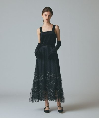 ドットフラワーembドレス