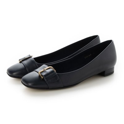 ヒップス HIPS 【本革】ベルトデザインスクエアトゥパンプス