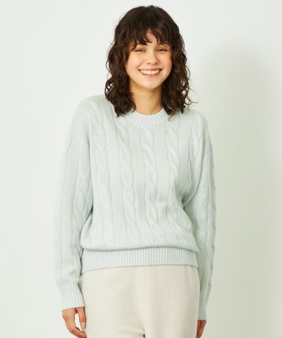GREY LABEL ウールカシミヤケーブルニット
