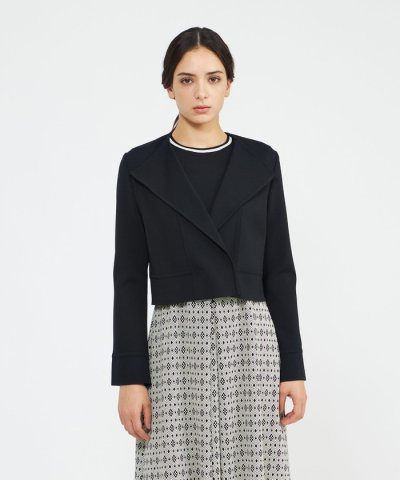 アセテートナイロンジャカード ニットジャケット