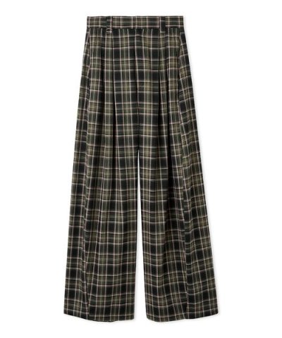 ワイドレッグタックパンツ