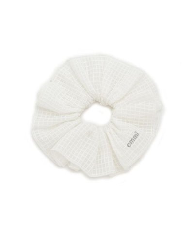 チェックオーガンジーシュシュ