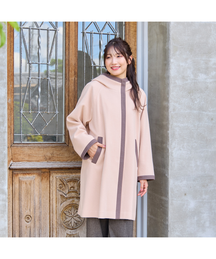 ローズティアラ RoseTiara 【ブローチ付き】ケープショートコート