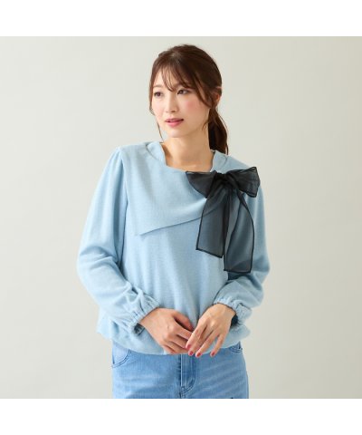 ビッグカラーリボンカットソー