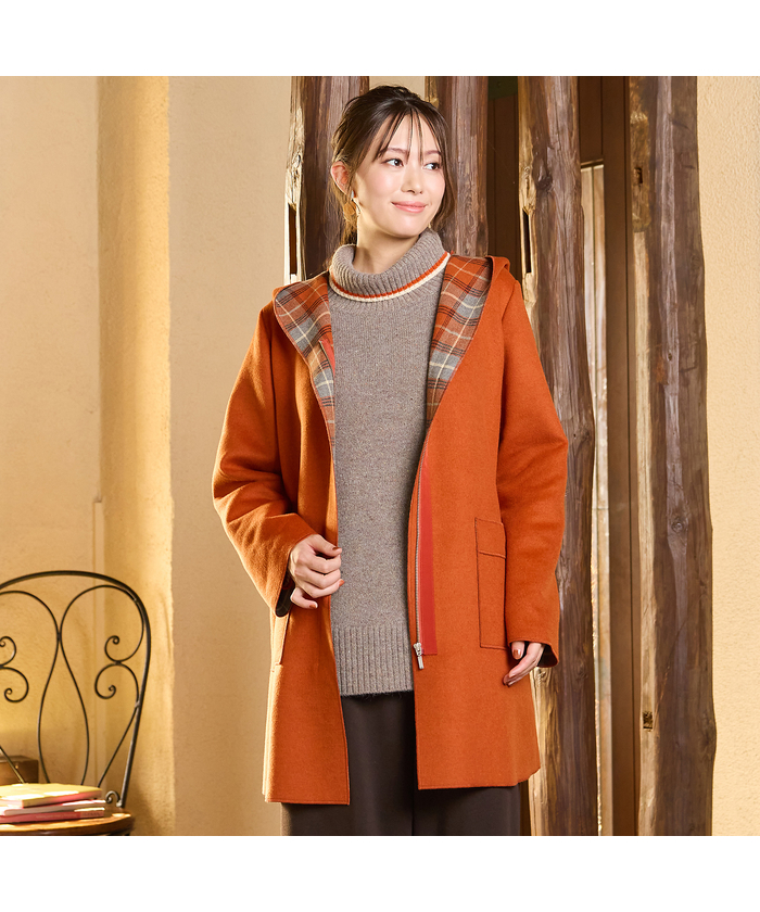 リバーチェックフーディーコート(508622077)｜阪急百貨店公式通販