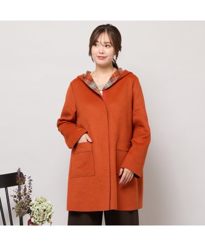 ピサーノ PISANO リバーチェックフーディーコート