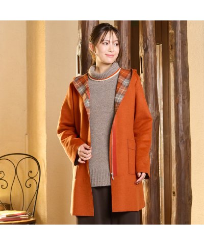 ピサーノ PISANO リバーチェックフーディーコート